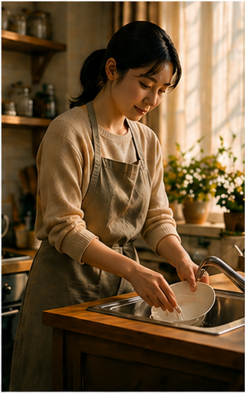 대화 도중 잠시 멈춘 차 한 잔 — 장면 보조 이미지.